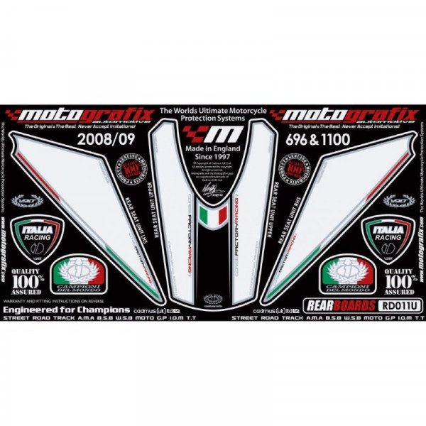 Motografix Stone Chip Protection tail Ducati Monster 696 / 796 / 1100 RD011U