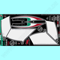 Motografix Fuel Tank Guard Knee Pads Ducati DIAVEL 1200 KD007W Motografix Fuel Tank Guard Knee Pads Ducati DIAVEL 1200 KD007W