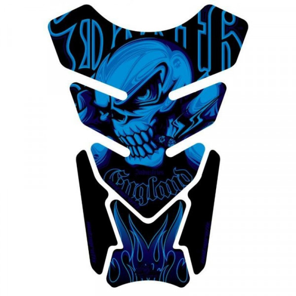 Motografix Death Skull Blue 3D Gel Tankpad Protector ST075B