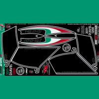 Motografix Fuel Tank Guard Knee Pads Ducati DIAVEL 1200 KD007K Motografix Fuel Tank Guard Knee Pads Ducati DIAVEL 1200 KD007K