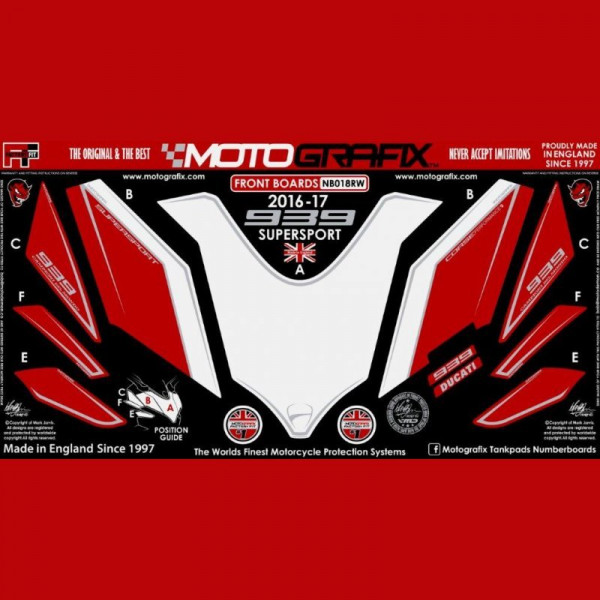 Motografix Stone Chip Protection front Ducati Supersport 939 2017- ND018RW