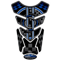 Motografix 3D Gel Tank Pad Protector Black / Blue fits BMW Motografix 3D Gel Tank Pad Protector Black / Blue fits BMW