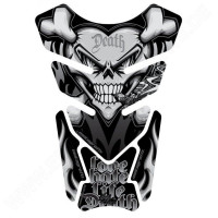 Motografix Smoking Sacred Heart Skull Silber/Schwarz 3D Gel Tankpad Motografix Smoking Sacred Heart Skull Silber/Schwarz 3D Gel Tankpad