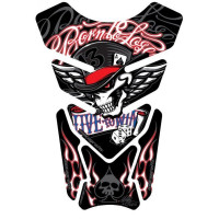 Motografix Born To Lose, Live To Win Skull Black 3D Gel Tank Pad Protector ST084 Motografix Born To Lose, Live To Win Skull Black 3D Gel Tank Pad Protector ST084