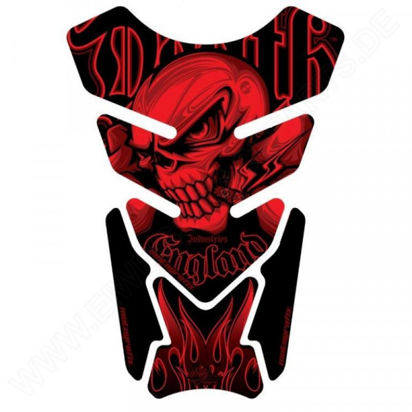 Motografix Death Skull Red 3D Gel Tankpad Protector ST075R