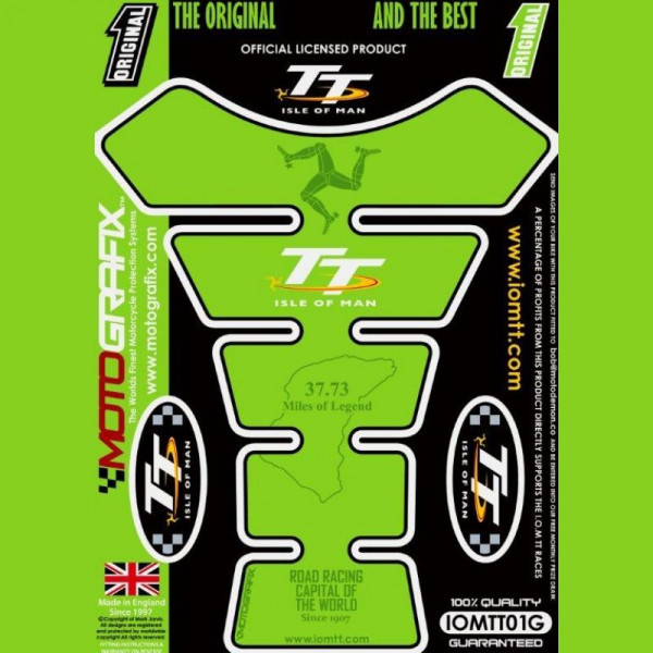 Motografix Isle Of Man TT Races Official Licensed 3D Gel Tank Pad Protector IOMTT01G