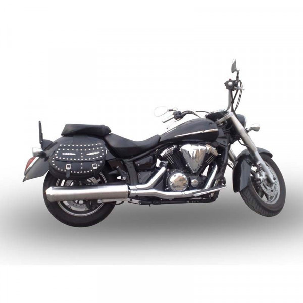 Yamaha Xvs 1300 Midnight Star 2006-2014, Inox Oval Bomb, Homologated legal slip-on exhaust includin