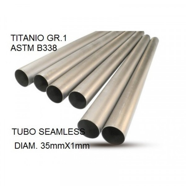 Cafè Racer Tubo titanio seamleSs D. 35mm X 1mm L.1000mm Titanio seamless Gr.1 TUBE AISI Tig L.100cm