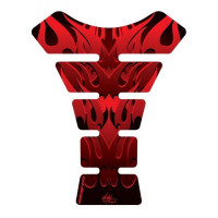 Motografix Tribal Hell Flame Red 3D Gel Tank Pad Protector Motografix Tribal Hell Flame Red 3D Gel Tank Pad Protector