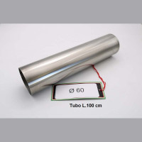 GPR Edelstahl Auspuffrohr D.60mm L.1000mm passend für Cafè Racer GPR Edelstahl Auspuffrohr D.60mm L.1000mm passend für Cafè Racer