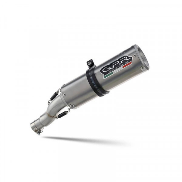 Moto Guzzi V85 TT 2021-2024, M3 Titanium Natural, Homologated legal slip-on exhaust including remova