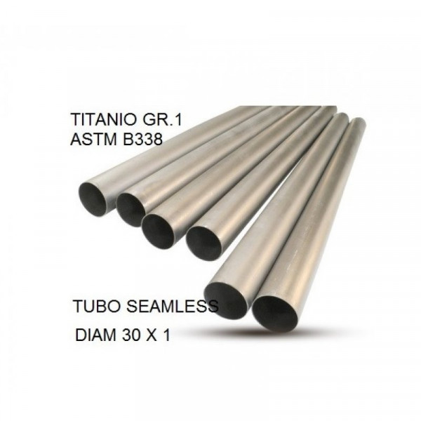 Cafè Racer Tubo titanio seamleSs D. 30mm X 1mm L.1000mm Titanio seamless Gr.1 TUBE AISI Tig L.100cm