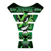 Motografix The Devil Rides With Me Green 3D Gel Tank Pad Protector Motografix The Devil Rides With Me Green 3D Gel Tank Pad Protector