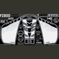 Motografix Fuel Tank Guard Knee Pads YAMAHA FZ800 FZ8 N 2010- KY016WK Motografix Fuel Tank Guard Knee Pads YAMAHA FZ800 FZ8 N 2010- KY016WK