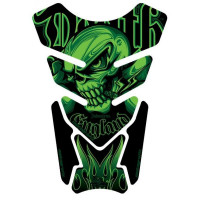 Motografix Death Skull Green 3D Gel Tankpad Protector Motografix Death Skull Green 3D Gel Tankpad Protector