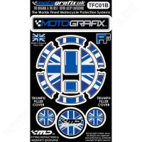 Motografix Tankdeckel Protektor passend für Triumph Modelle TFC01B Motografix Tankdeckel Protektor passend für Triumph Modelle TFC01B