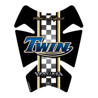 Motografix Triumph Twin Style Black 3D Gel Tank Pad Protector TT007B Motografix Triumph Twin Style Black 3D Gel Tank Pad Protector TT007B