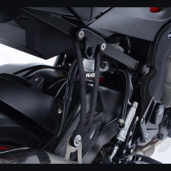 R&G Exhaust Hanger BLACK BMW S 1000 R 2017- with Akrapovic Exhaust