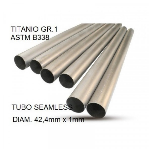 Cafè Racer Tubo titanio seamleSs D. 42,4mm X 1mm L.1000mm Titanio seamless Gr.1 TUBE AISI Tig L.100c
