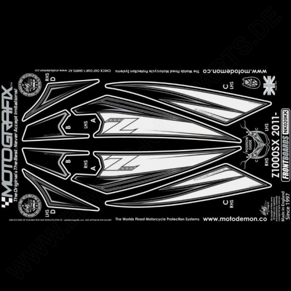 Motografix Steinschlagschutz vorn Kawasaki Z 1000 SX 2011-2016 NK020KK