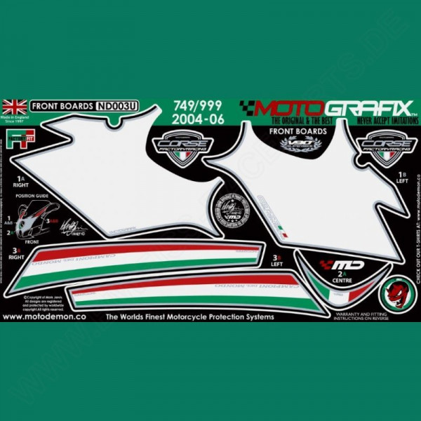 Motografix Stone Chip Protection front Ducati 749 / 999 2005-2007 ND003U