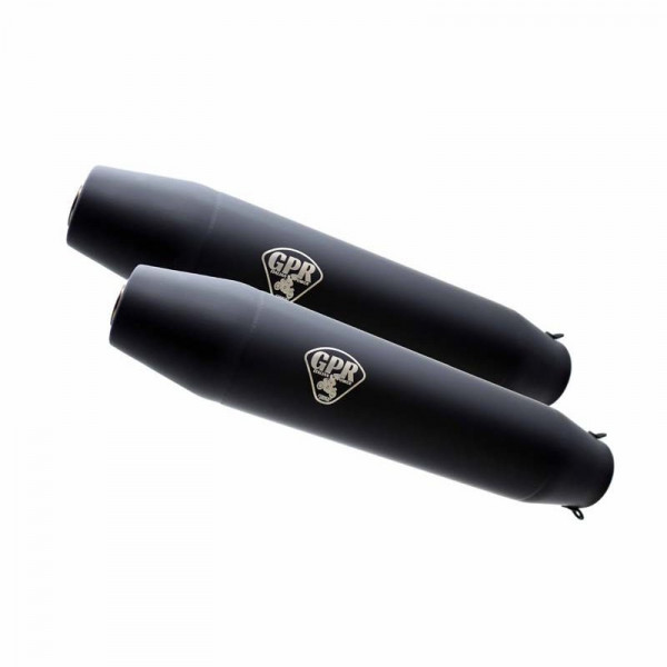 Suzuki Gn 250 1994-1998, Deeptone Black Cafè Racer, Dual universal Homologated legal silencer kit, i