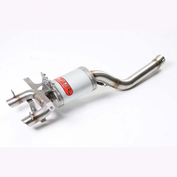 Yamaha Fz6 600-Fazer S1-S2 2004-2013, Titanium Ghost, Homologated legal slip-on exhaust including r