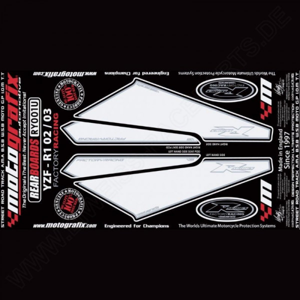 Motografix Stone Chip Protection tail Yamaha YZF R 1 2002-2003 RY001U